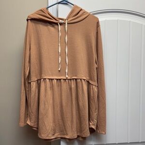 Be Stage solid peach hoodie like new condition size 1X